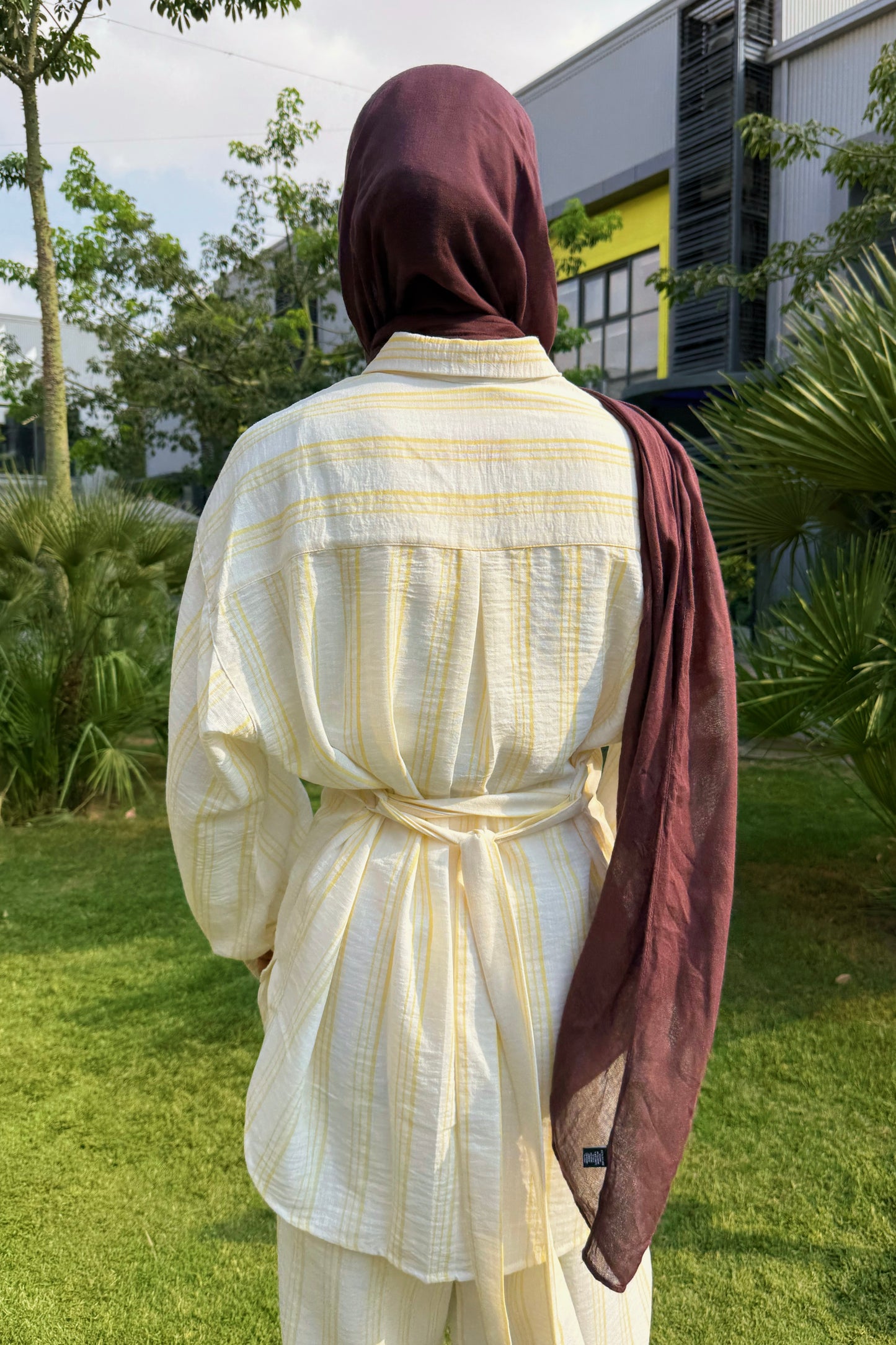 Nayla & Lana set in Lemon stripes