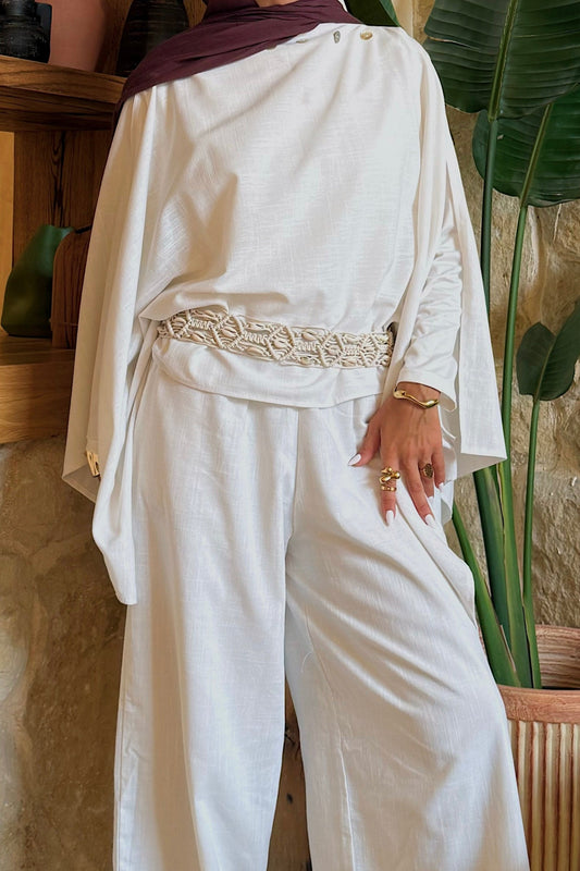 Cordelia hand-braided belt thin