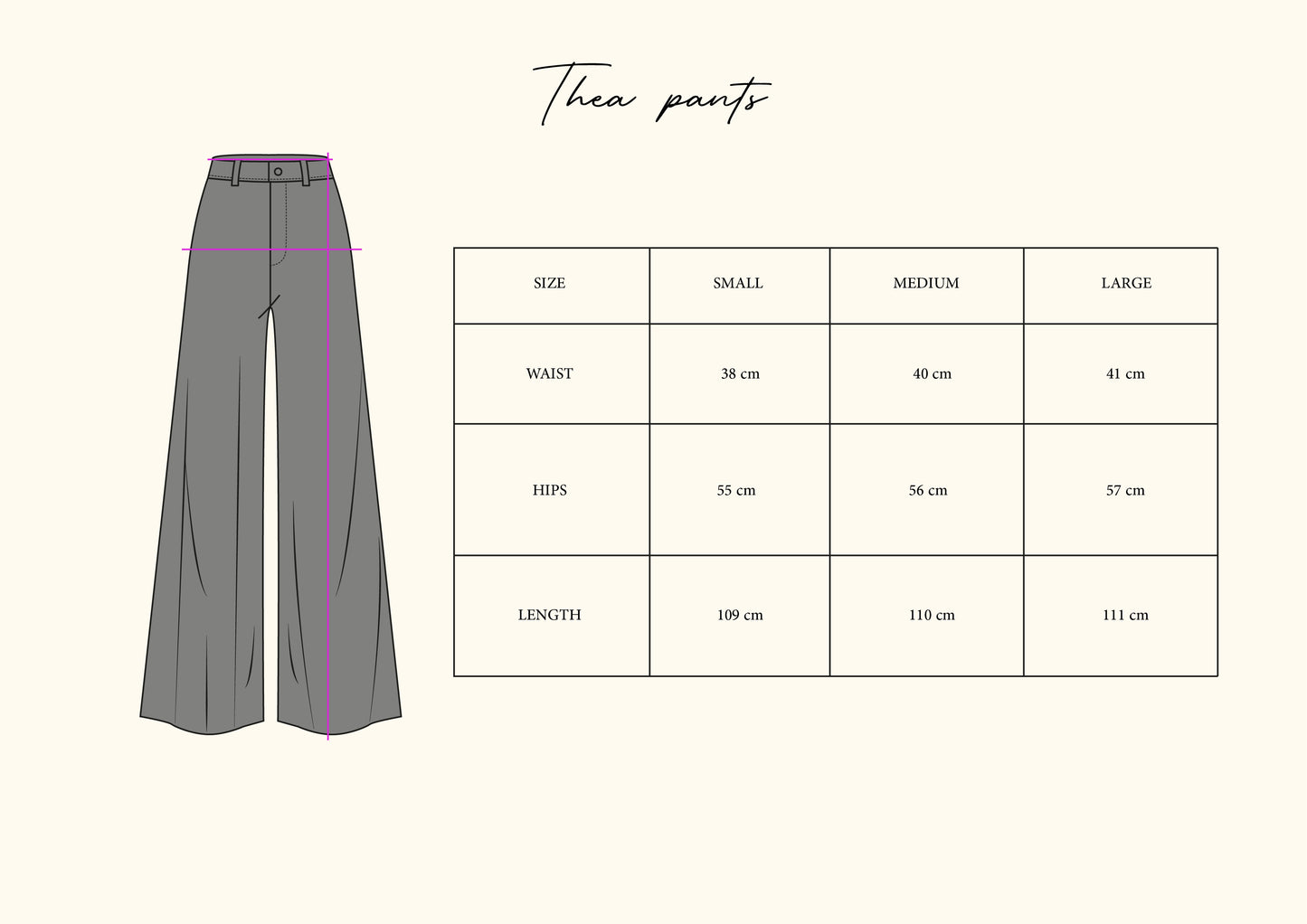 Thea pants in grey