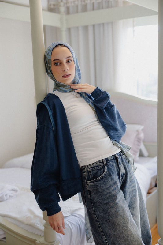 Aura jacket in Midnight green