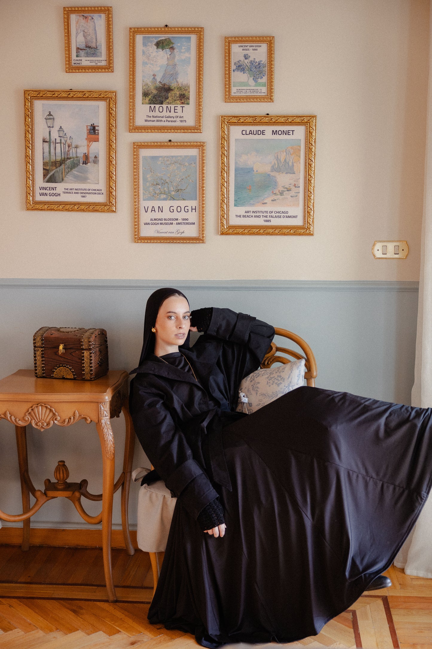 Elyanna lined skirt in black