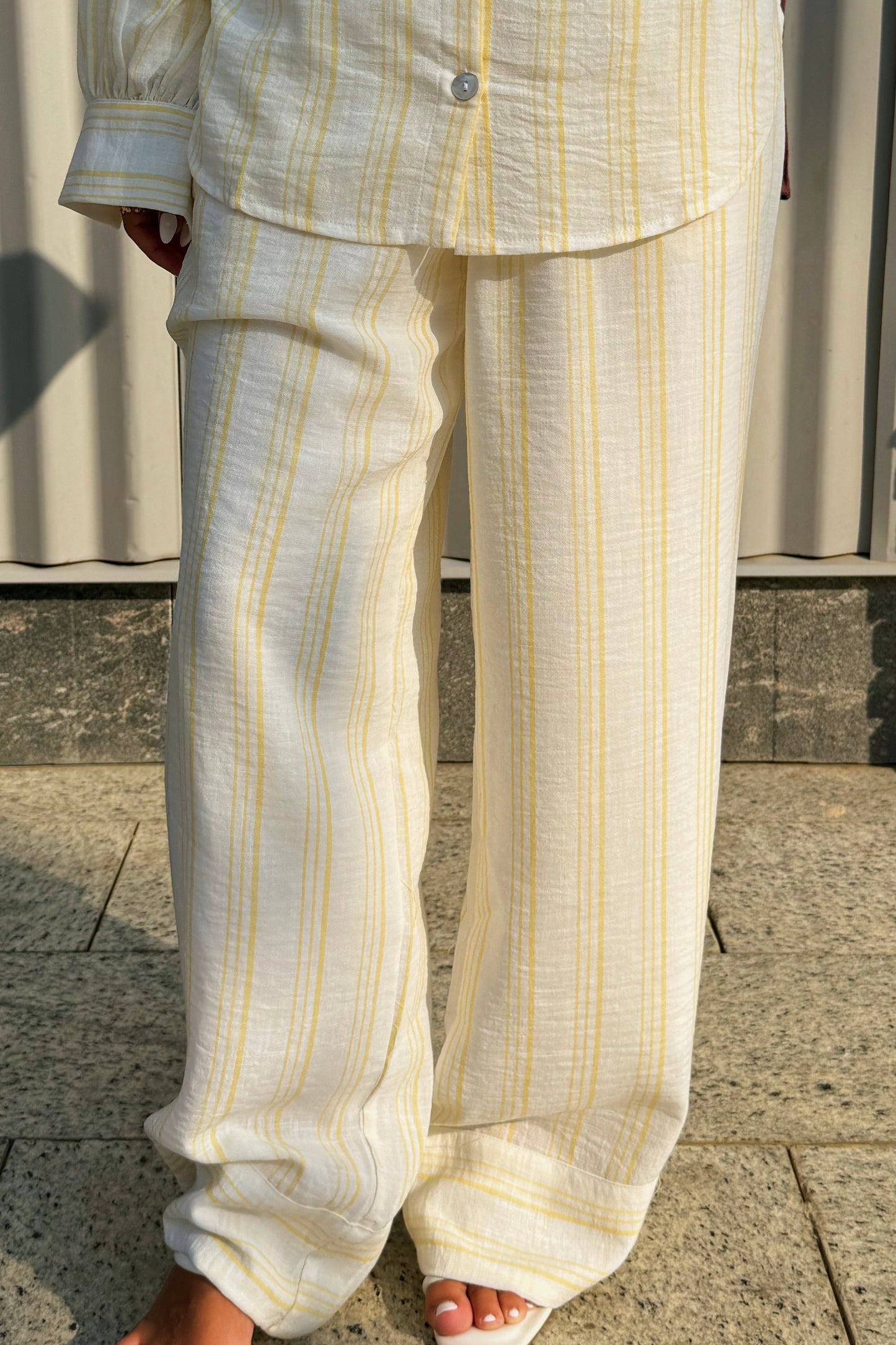 Nayla & Lana set in Lemon stripes