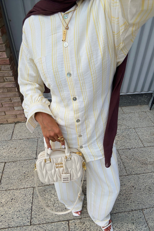 Nayla shirt in Lemon stripes