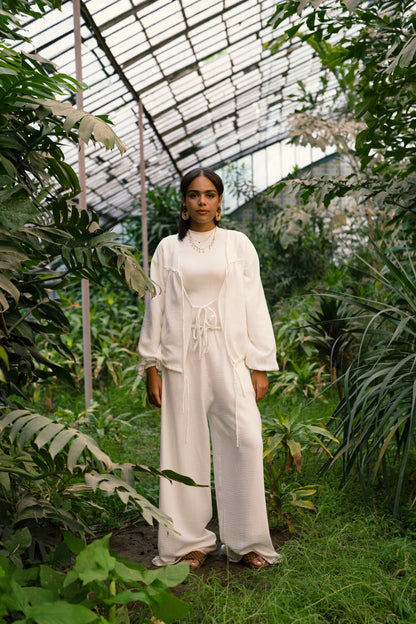 Leila Linen Pants in Coconut White