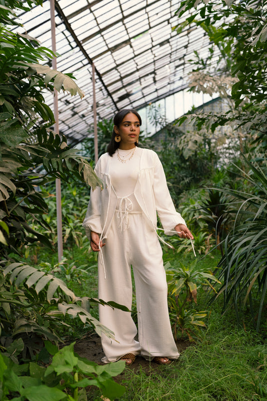 Leila Linen Pants in Coconut White