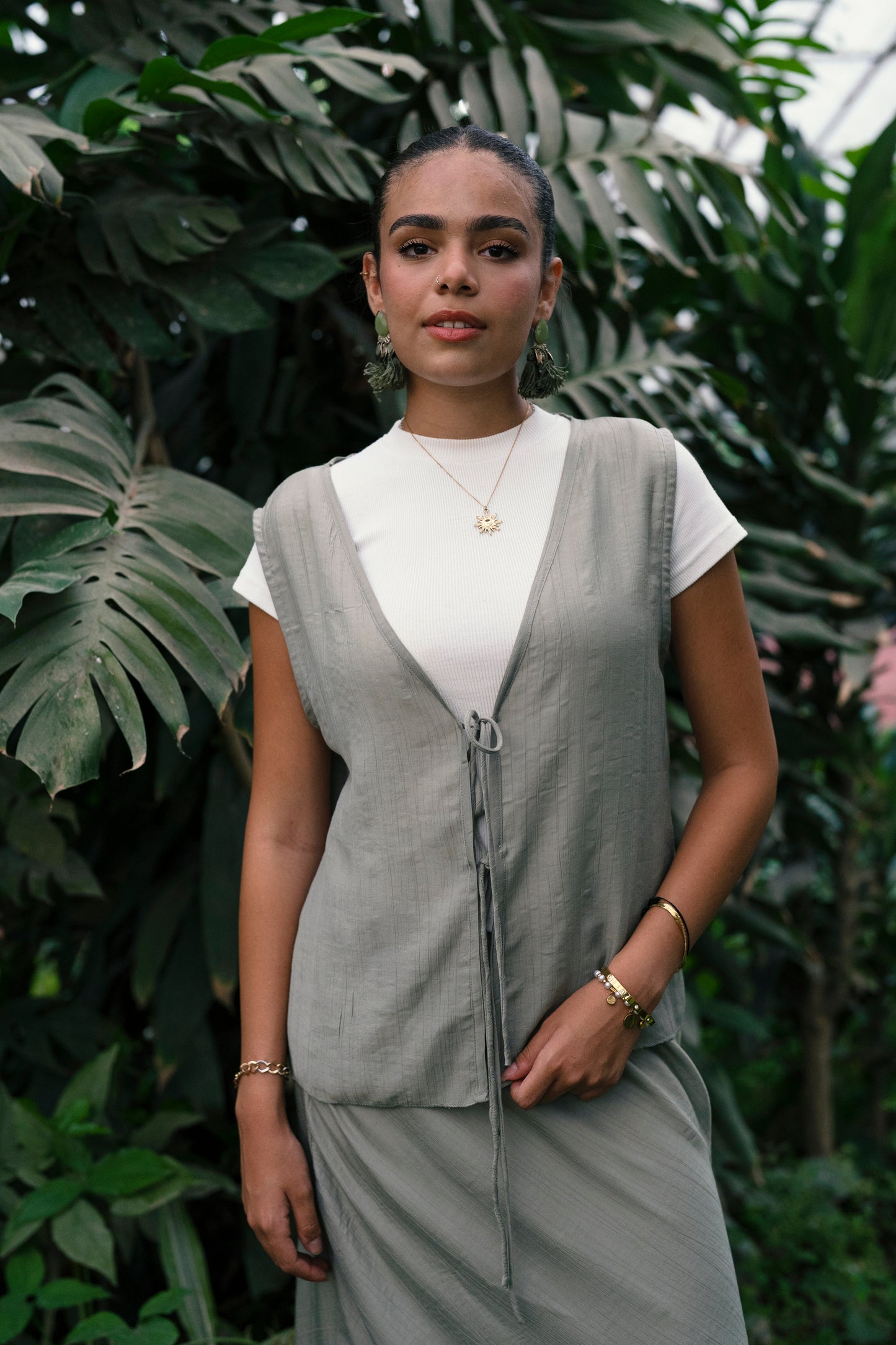 Laia Vest in Matcha