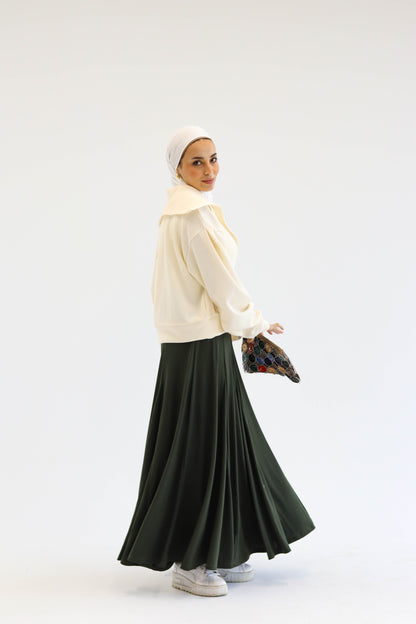 Elyanna lined skirt in olive