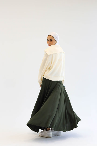 Elyanna lined skirt in olive