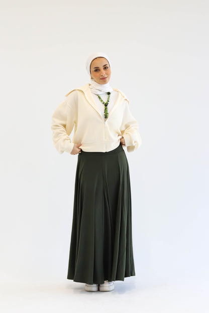 Elyanna lined skirt in olive
