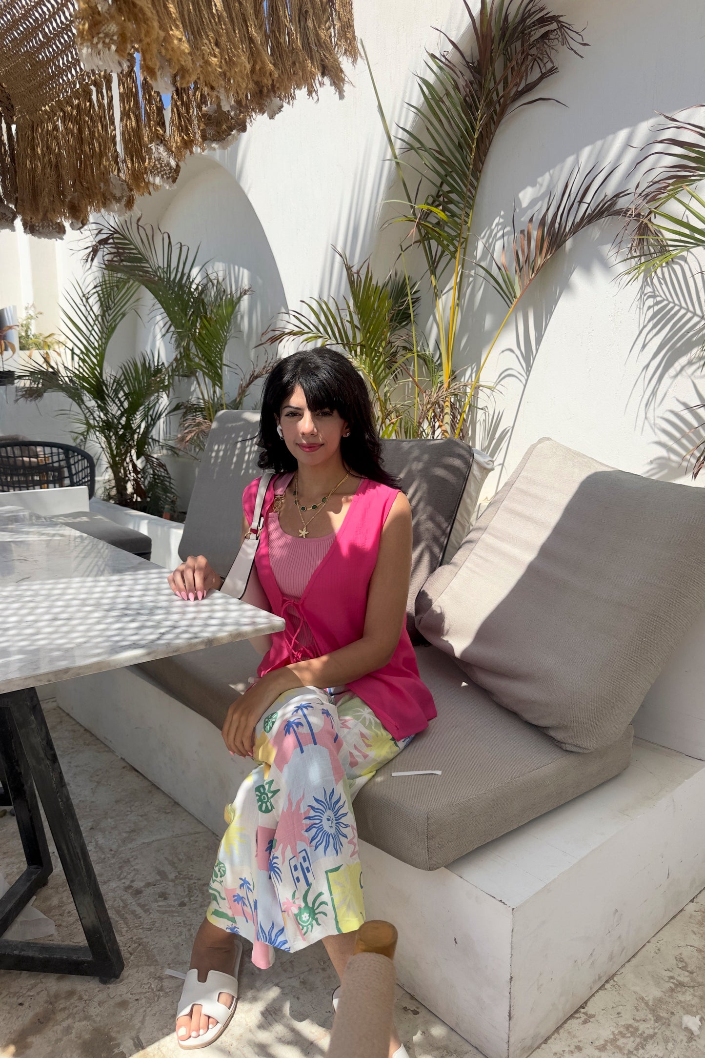 Laia Vest in Fuschia