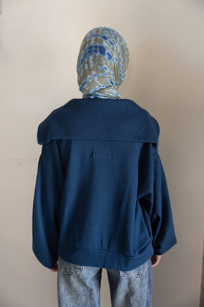 Aura jacket in Midnight green