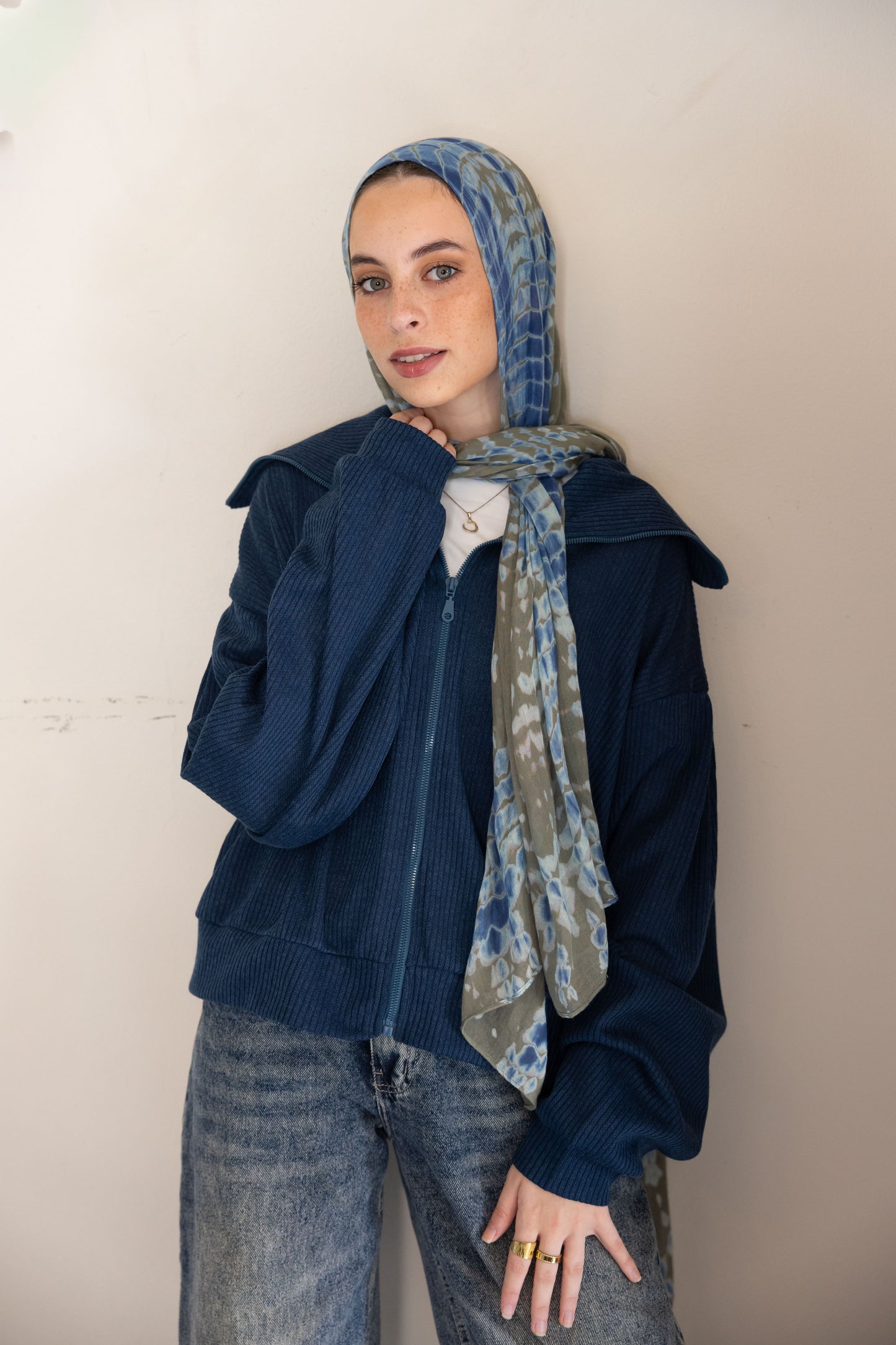 Aura jacket in Midnight green