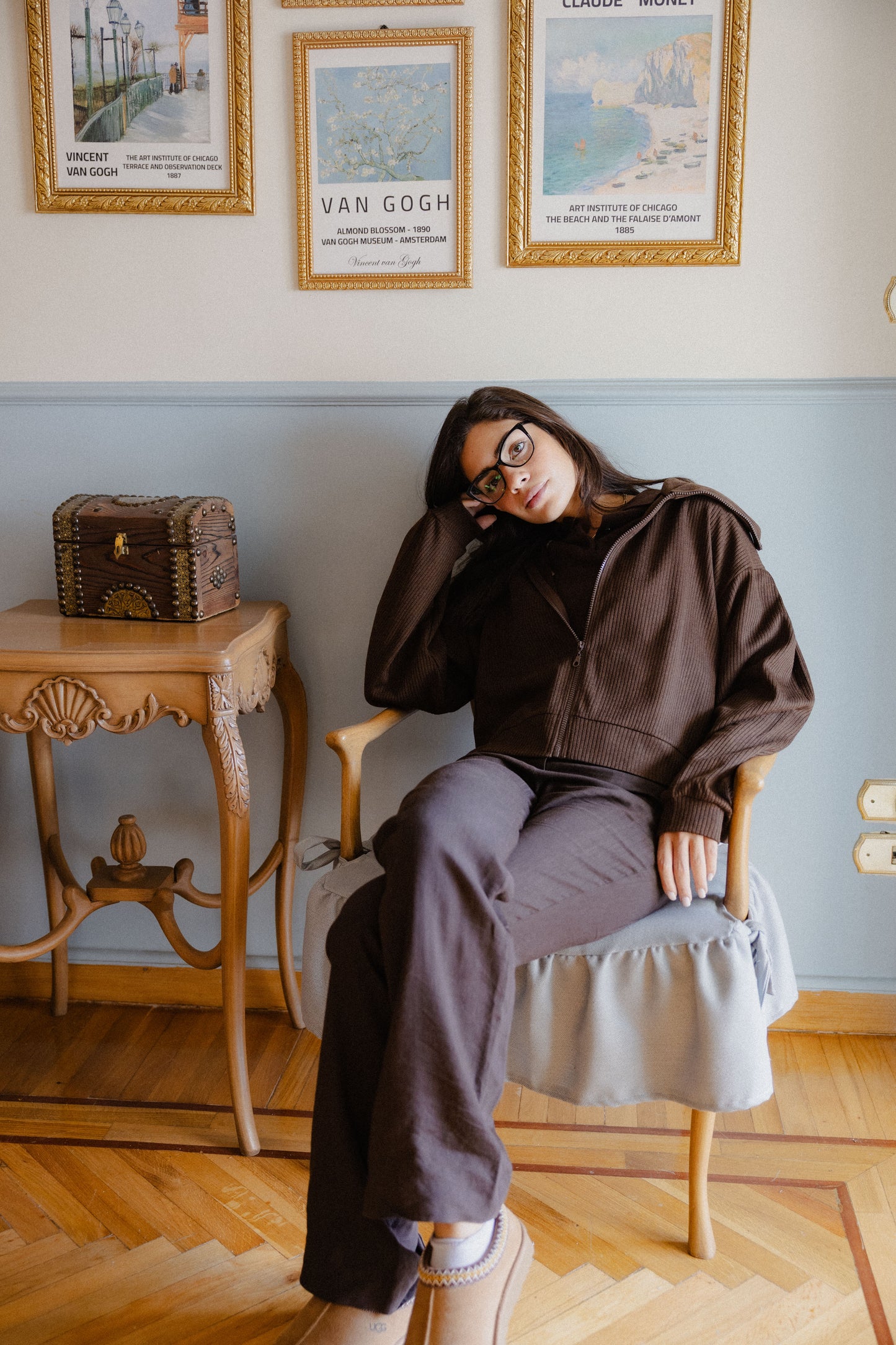 Aura jacket in chocolate