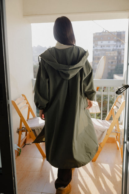 Aria waterproof coat in olive