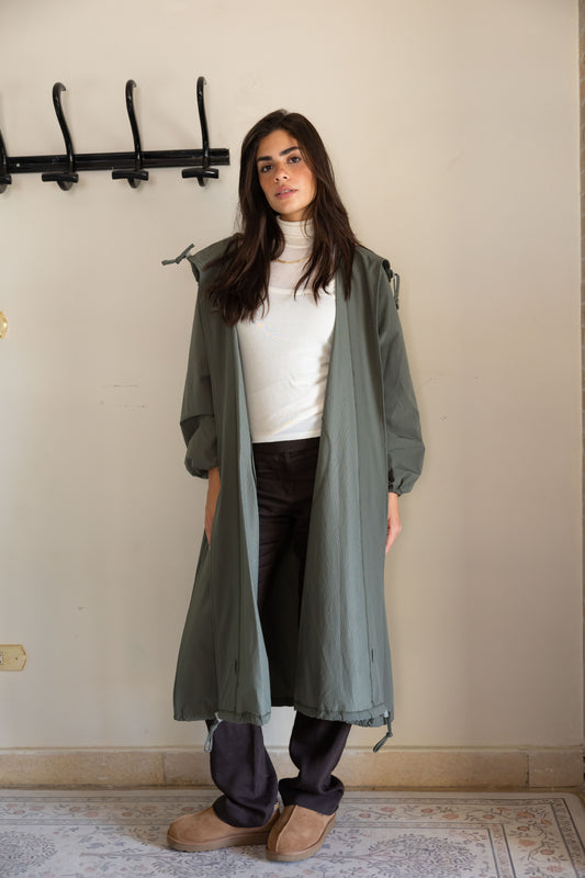 Aria waterproof coat in olive