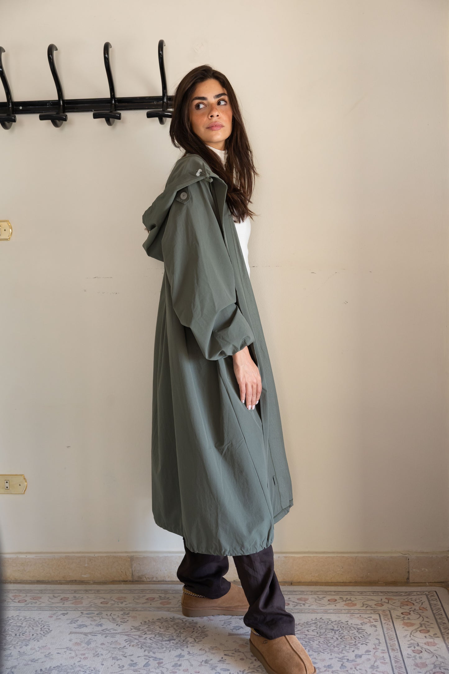 Aria waterproof coat in olive