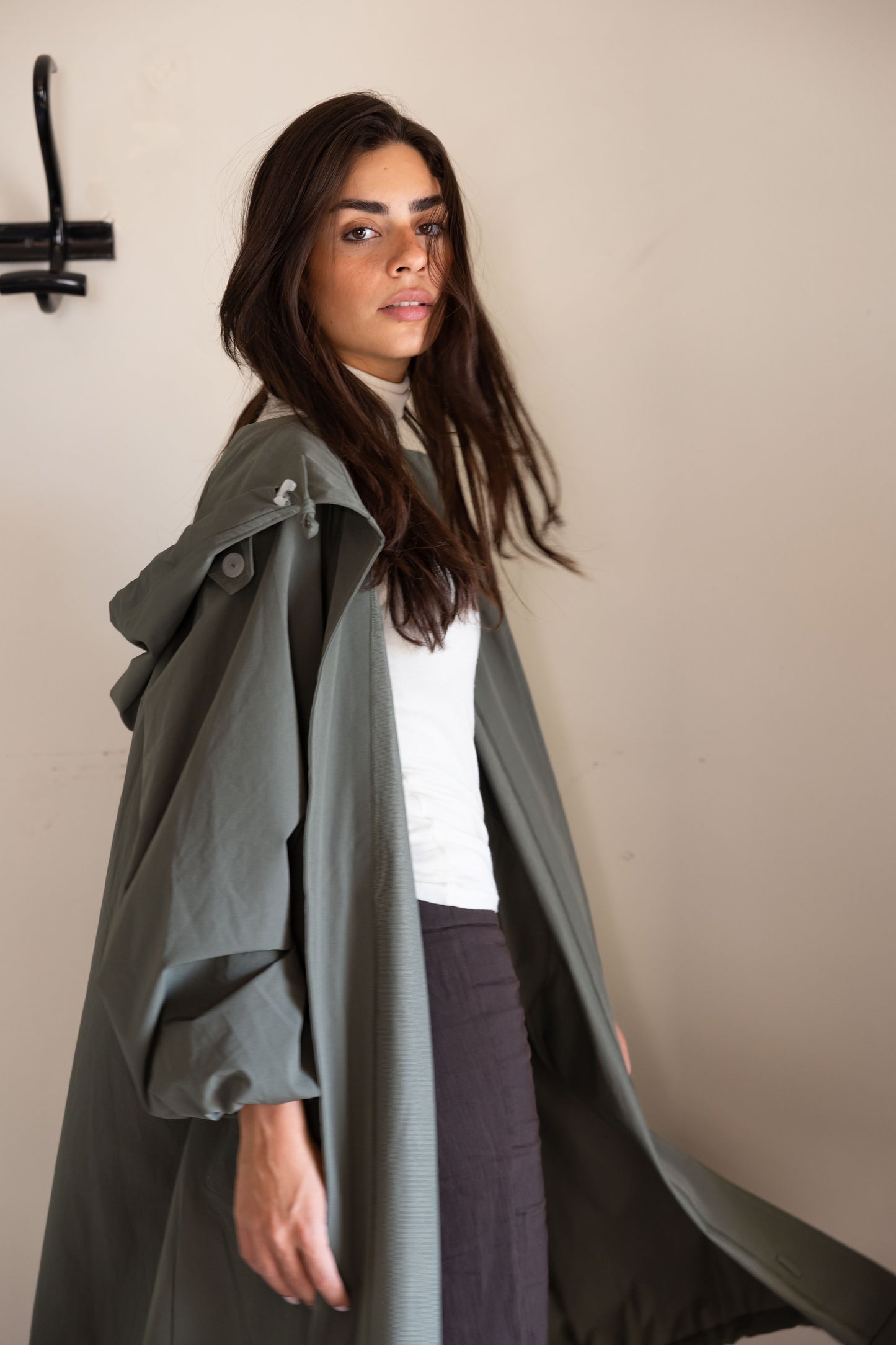 Aria waterproof coat in olive