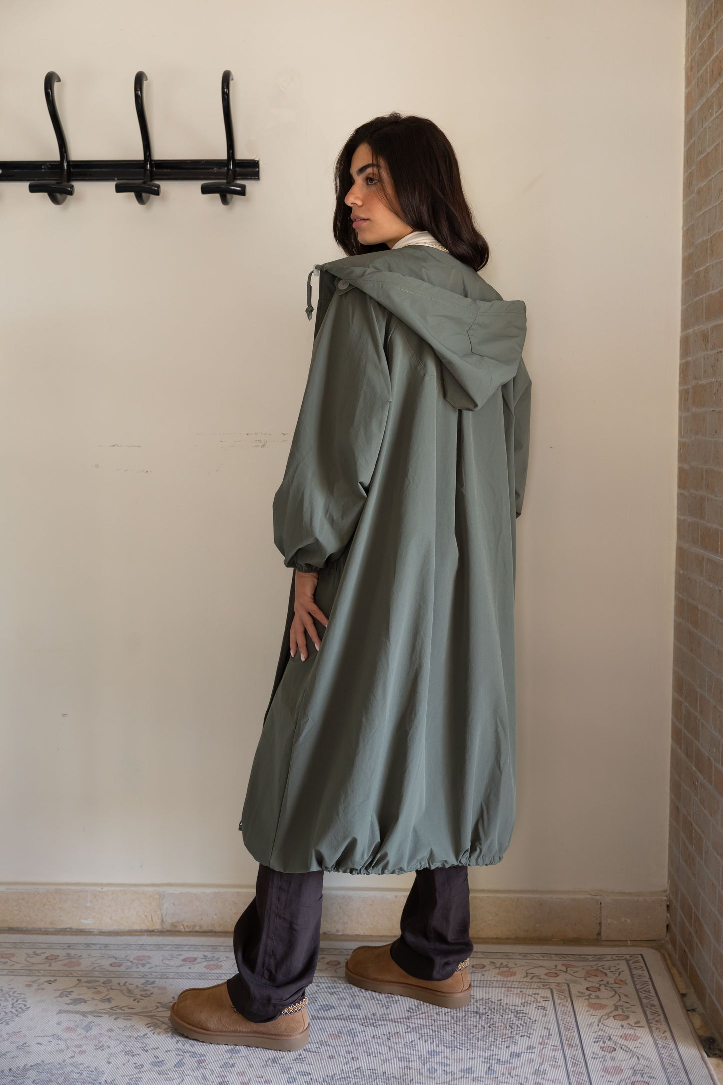 Aria waterproof coat in olive