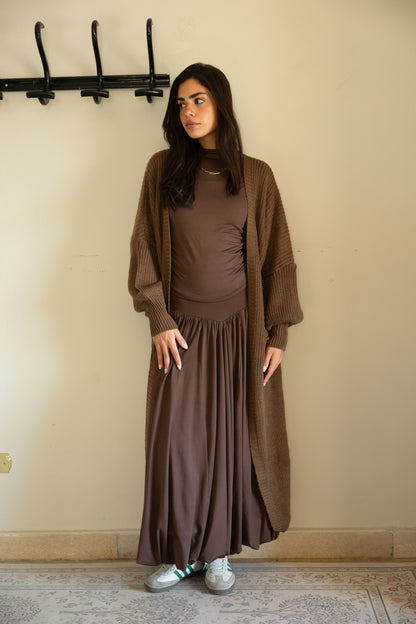 Katia cardigan in Chocolate brown
