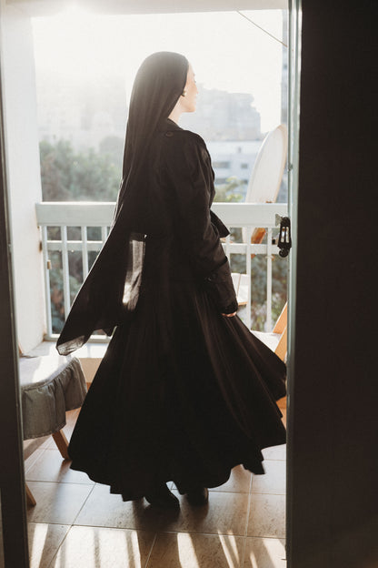 Elyanna lined skirt in black