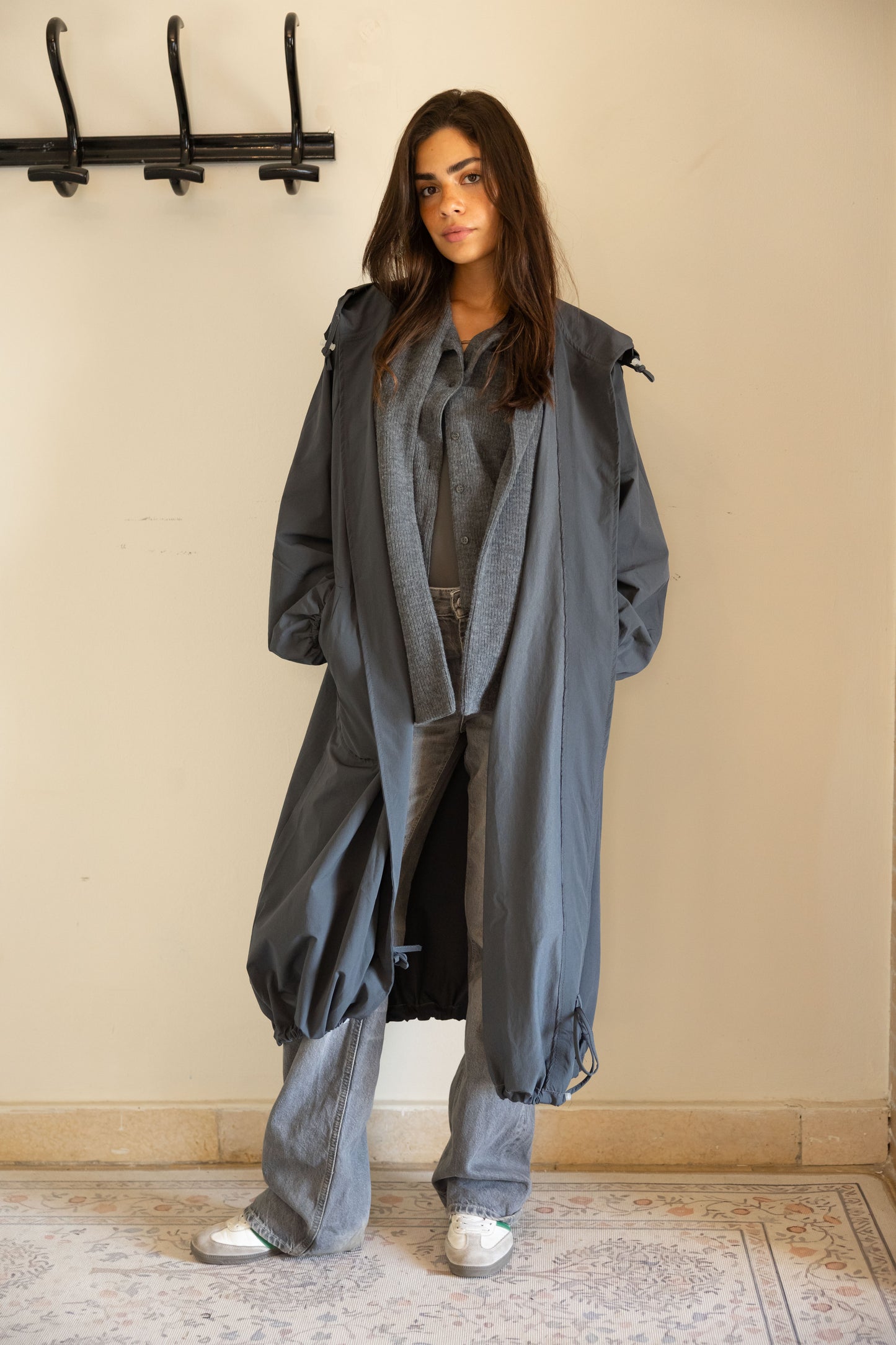 Aria waterproof coat in Steel