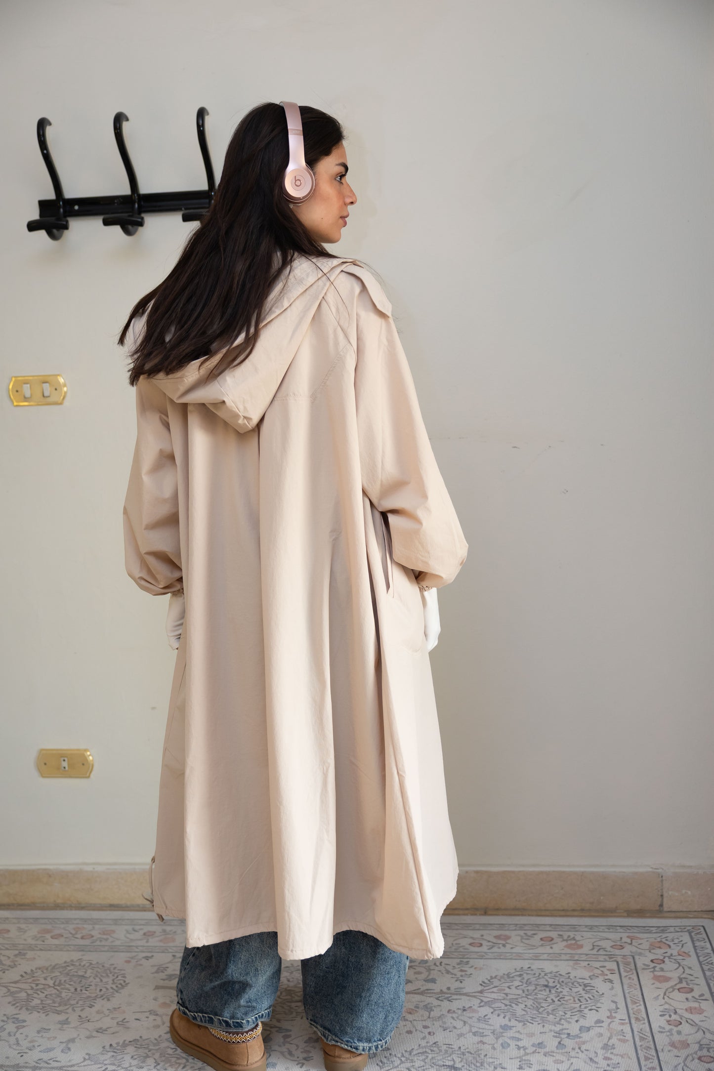 Aria waterproof coat in Almond