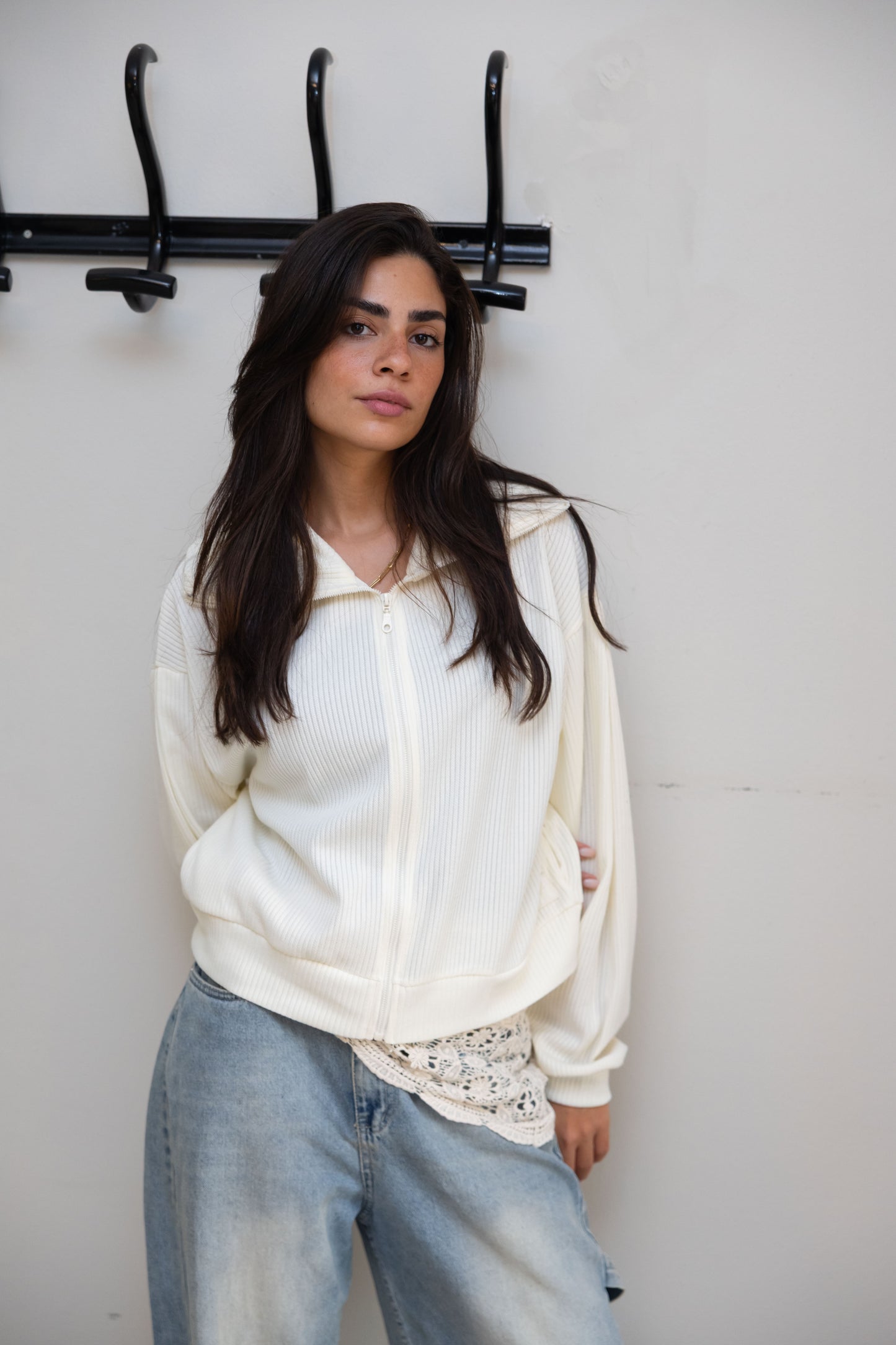 Aura jacket in coconut white