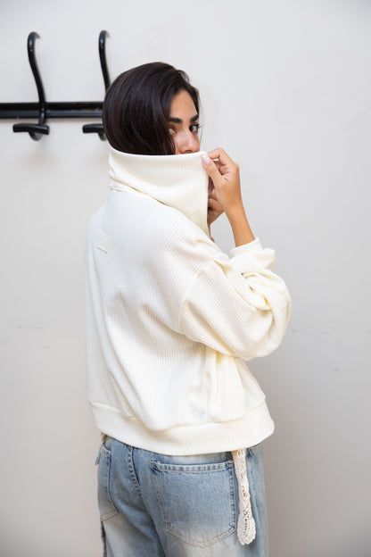 Aura jacket in coconut white