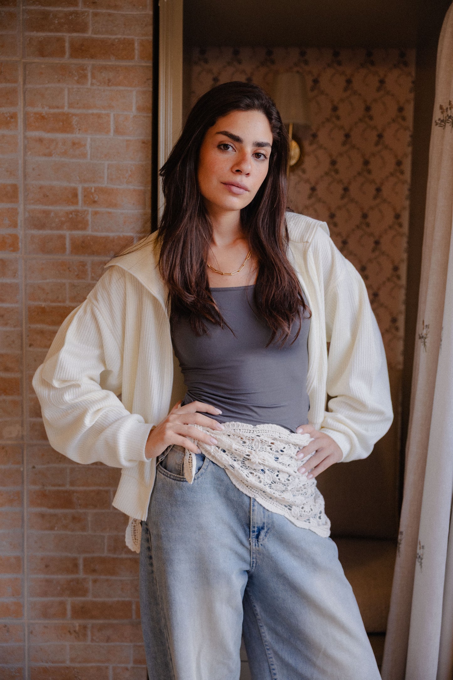 Aura jacket in coconut white