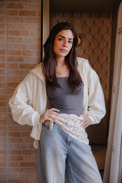 Aura jacket in coconut white