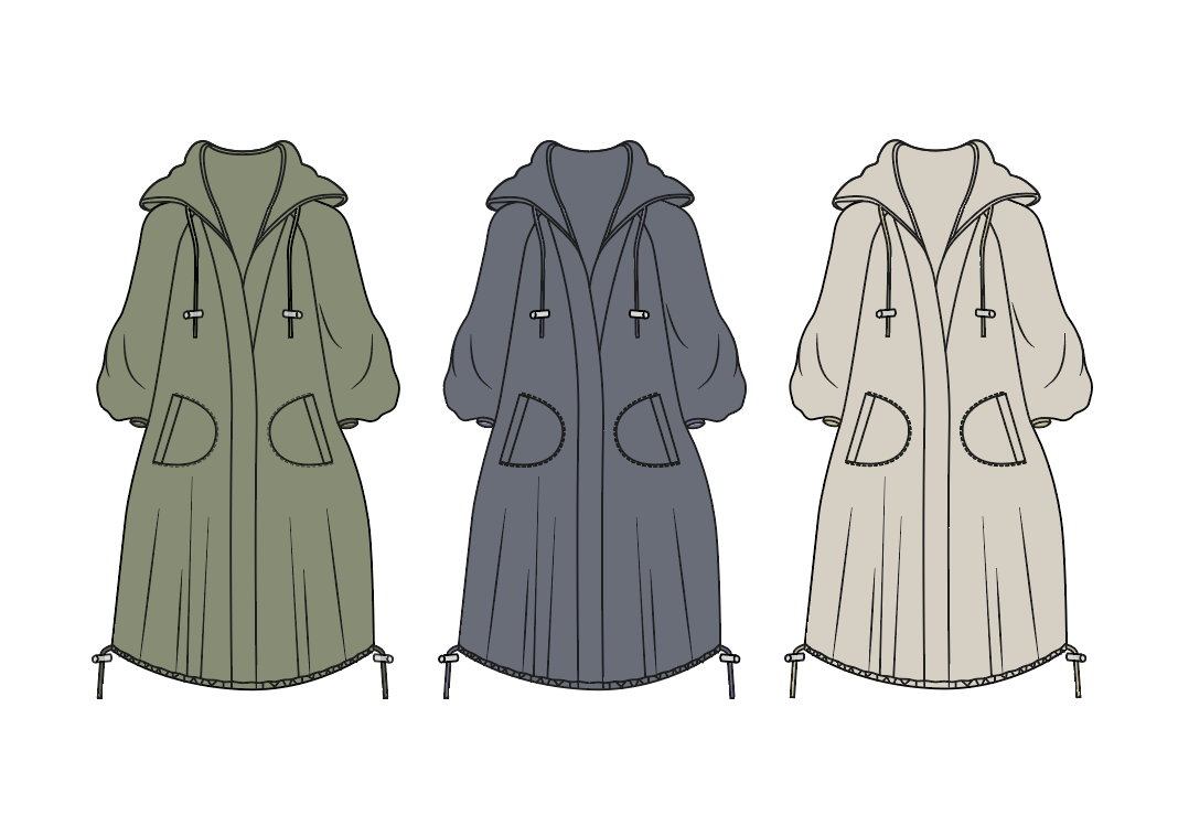 Aria waterproof coat in olive