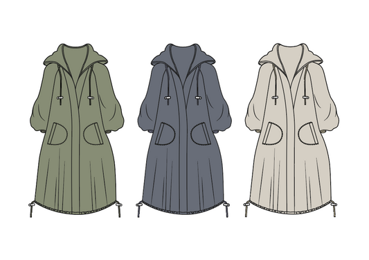 Aria waterproof coat in Almond