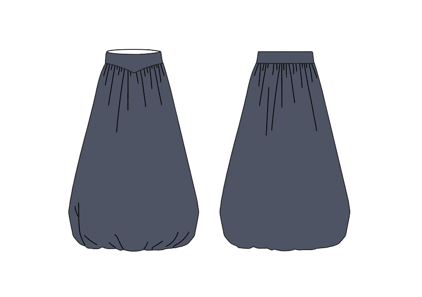 Freia skirt in Stone grey