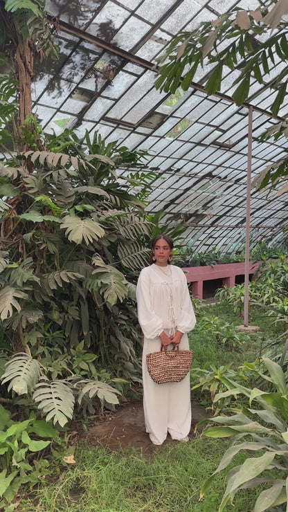 Leila Linen Pants in Coconut White